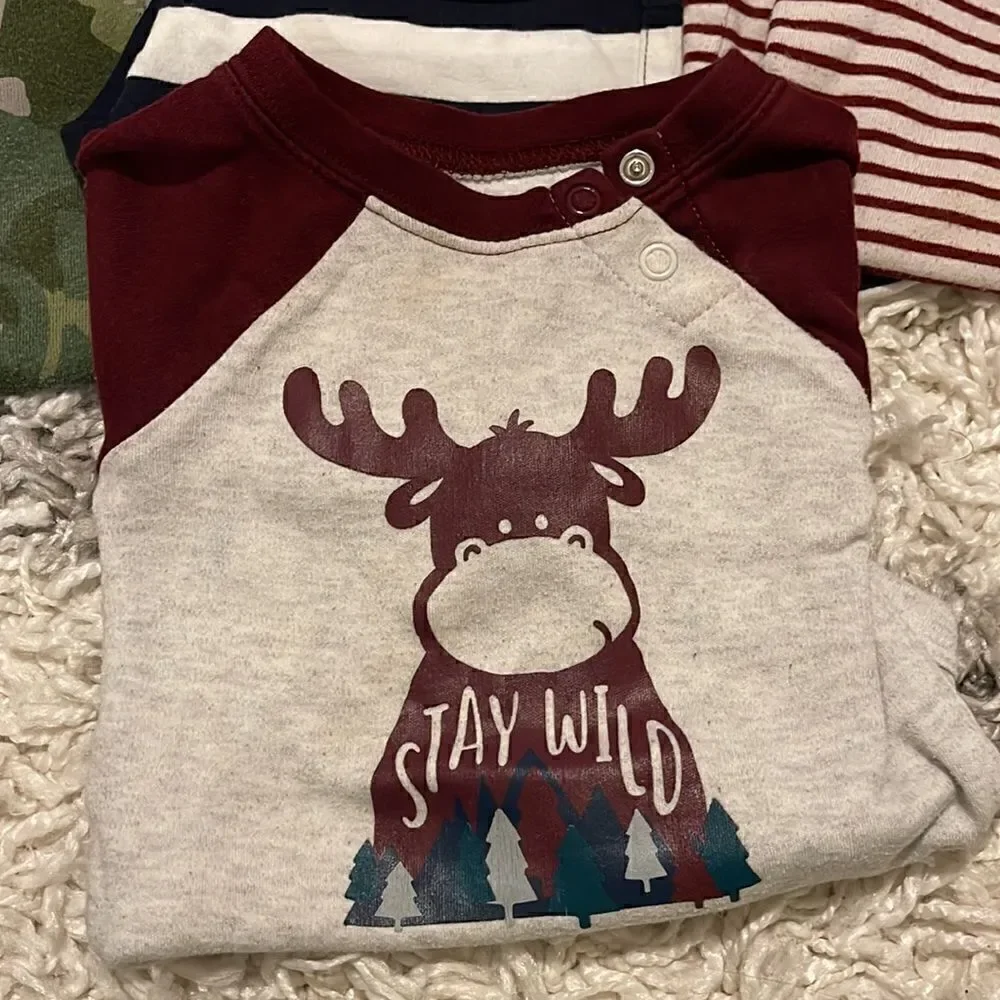 Bundle of ten Long Sleeve Onesies 6-12 months